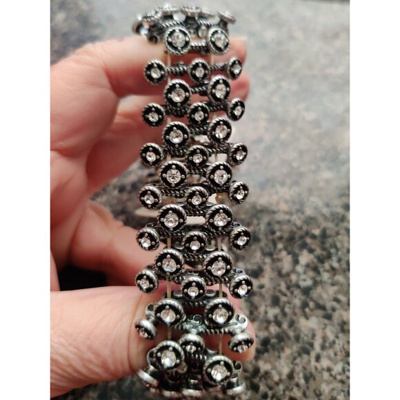 2003 Noblesse Collection Austrian Crystals Stretch Bracelet New - Picture 4 of 8
